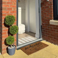 Pianta di Bosso Artificiale a 3 Sfere con Vaso Incluso e Fondo Rinforzato, Altezza 90 cm