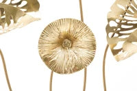 Pannello In Ferro Gold Flowers cm 50X5X50