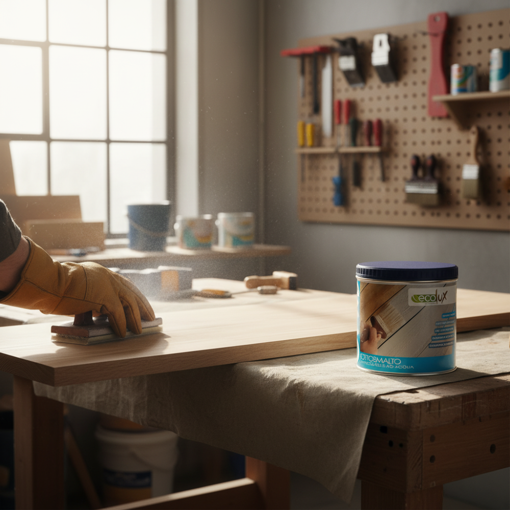 Ecolux sottosmalto acrilico fondo riempitivo legno bianco *** formato 0,5 l, confezione 1