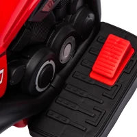 Moto Elettrica per Bambini 6V con Musica, 2,5-3 km/h, per Bambini di 2-5 Anni, Rosso