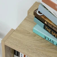 Libreria Scaffale in Legno a Parete con 3 Ripiani, Antiribaltamento, Piedini Antiscivolo, 40x29.2x87.9cm