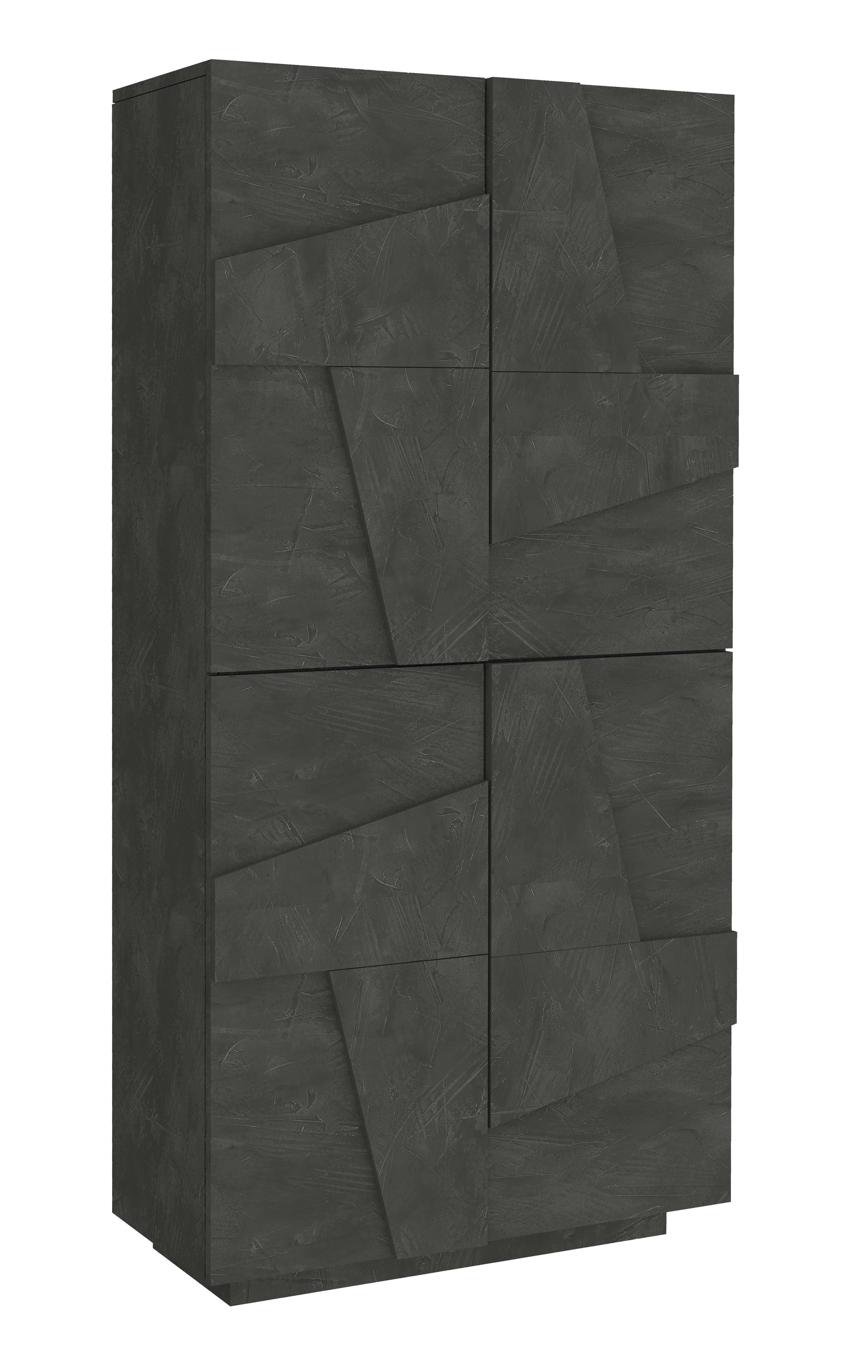 Scarpiera 4 ante L 81.2 x H 167.6 x P 39.2 cm 32 paia, antracite