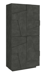 Scarpiera 4 ante L 81.2 x H 167.6 x P 39.2 cm 32 paia, antracite