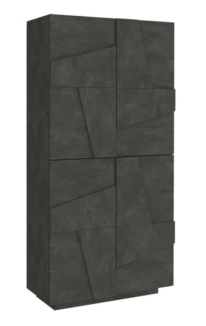 Scarpiera 4 ante L 81.2 x H 167.6 x P 39.2 cm 32 paia, antracite