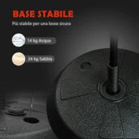 HOMCOM Punching Ball da Terra per Bambini da 5-10 Anni con Guantoni e Altezza Regolabile, Rosso