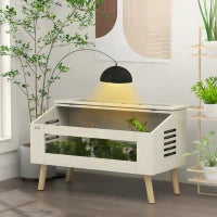 Terrario per rettili, vivarium per serpenti 140L con finestre in vetro temperato, coperchio, 100 x 50 x 60 cm