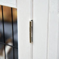 Villa in legno gabbia per conigli per conigli con vassoio scorrevole, porta bloccabile, coperchio apribile grigio