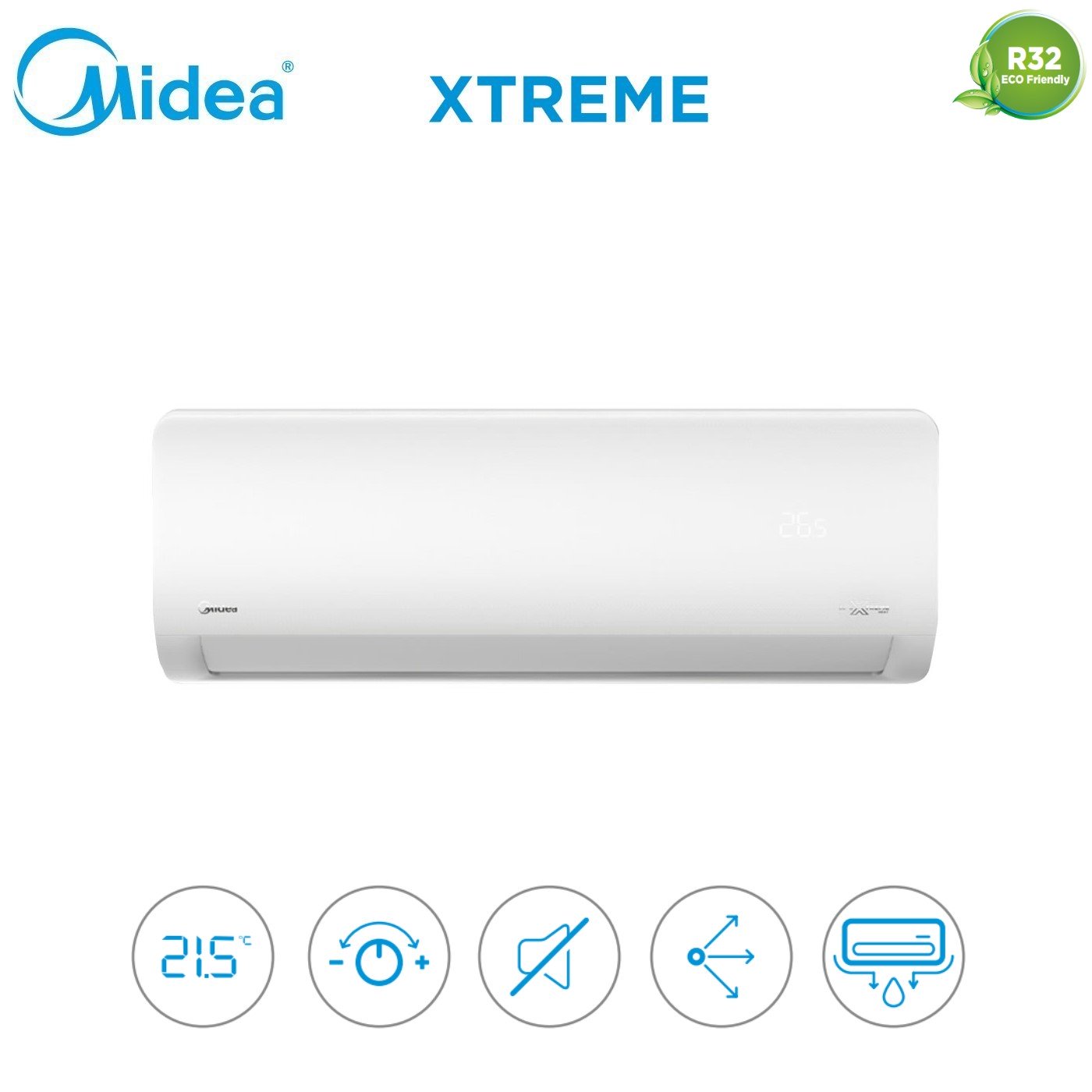 Condizionatore Midea Penta Split Inverter serie XTREME PRO 9+9+9+9+9 Btu con M5OE-42HFN8-Q R-32 Wi-Fi Integrato