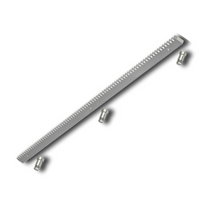 Barra cremagliera acciaio zincato 30x12 1 metro cancello scorrevole e bulloni *** numero pezzi 1, confezione 1