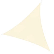 Tenda a Vela Triangolare Parasole in HDPE per Spazi Esterni, 3x3x3 m, Crema Bianco Avorio