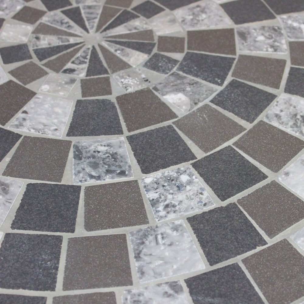 Tavolo Ceramica E Ferro Verniciato Rotondo Zefiro Ø 110 Cm