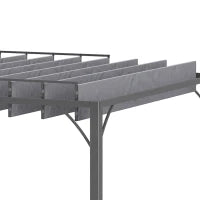 Pergola 3 x 3 m Bioclimatica con Lamelle Orientabili, Design Contemporaneo, Anti-UV 50+, Alluminio, Grigio
