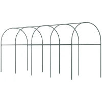 Serra da Giardino, Serra per Pomodori con 5 Archi in Acciaio, Copertura in PE, 4 x 1.20 x 1.70 m, Bianco