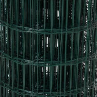 Rete di Recinzione in Acciaio e PVC per Spazi Esterni, Rotolo da 25 m e Altezza 1.7 m, Verde