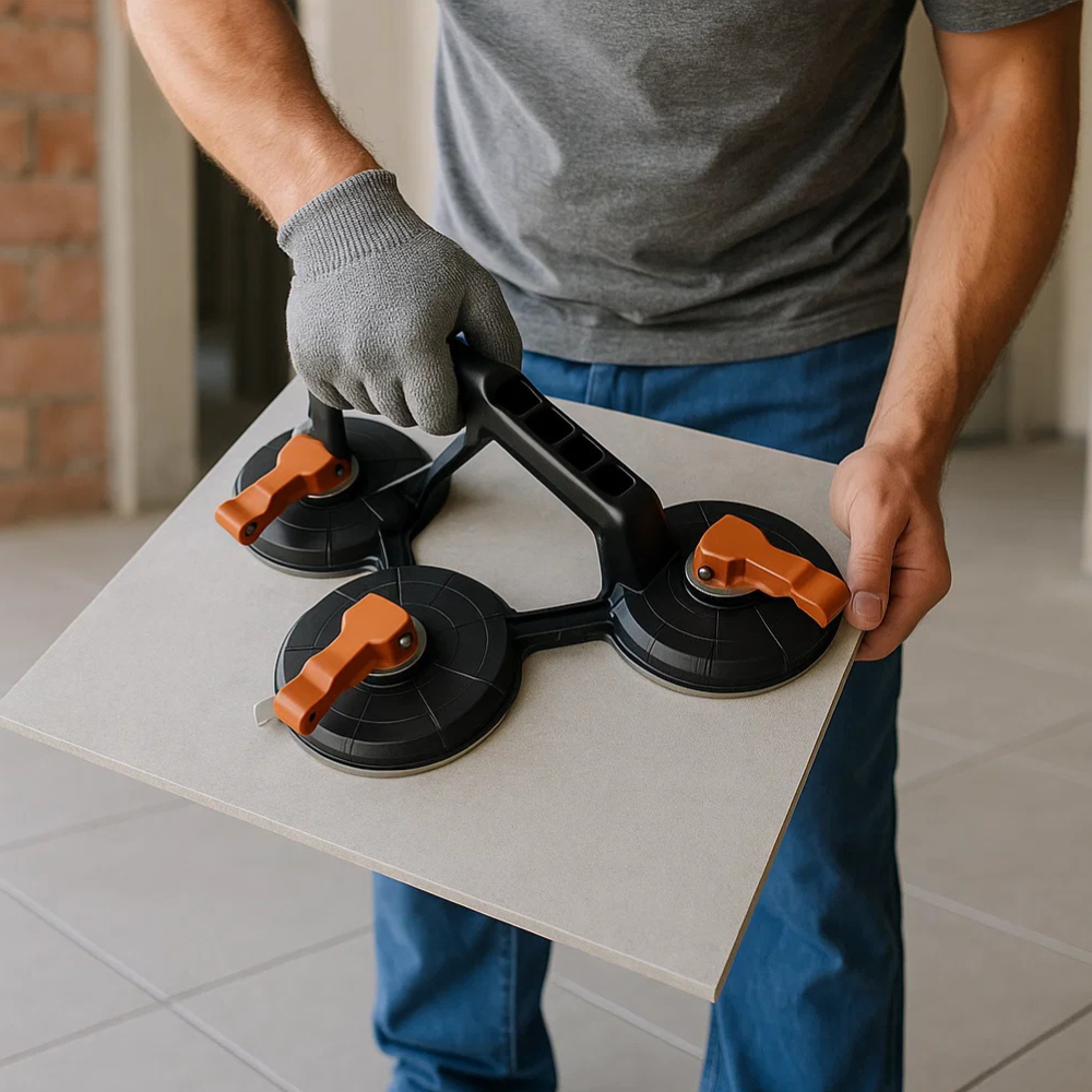 Ventosa tripla patta piastrelle superfici lisce strutturate ruvide