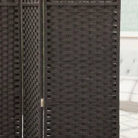 Separatore di ambienti a 6 pannelli, Paravento pieghevole, Paravento per soggiorno, camera da letto, home office, Marrone