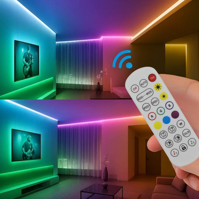 Kit striscia led rgb optonica 4322 5m con alimentatore ir