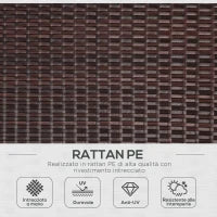 Sdraio Lettino da Giardino Ergonomica con Cuscino Rimovibile Pieghevole Rattan 196x61x53cm Bianco