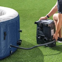 28486EX - Spa Bubble Blue Cm 180X66, 4 Posti, Con Pompa, Riscaldatore, 100 Getti, Telo Copertura, Dispenser Di Cloro