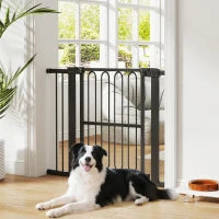 Cancelletto per Animali Domestici, 76-104 cm, Nero