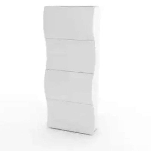 Scarpiera 4 ante L 71 x H 161.4 x P 26.6 cm 24 paia, colore bianco