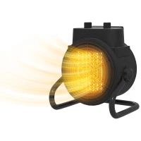 Riscaldatore Elettrico e Regolabile a 3 Modalità, in PP e PA Ignifugo, 21.5x15.8x22 cm, Nero