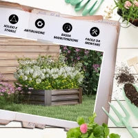 Letto per Orto Rialzato Esagonale in Acciaio Galvanizzato con Fondo Aperto, Marrone