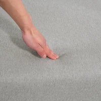 Poltrona Moderna da Pavimento Convertibile in Chaise Longue in Tessuto, Grigio Chiaro