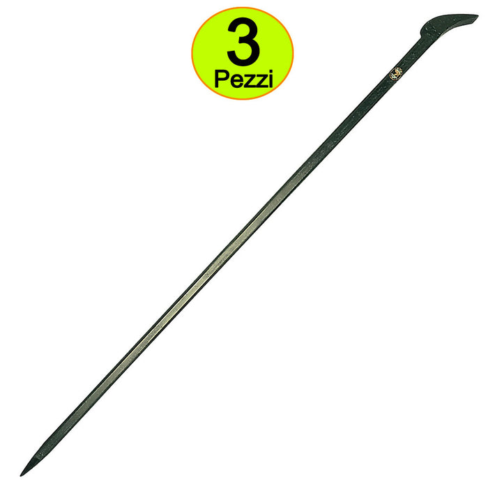 Leve a unghia in acciaio forgiato lunghezza cm 100 pezzi 3 per edilizia bricolage