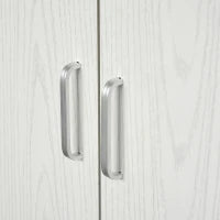 Credenza da Cucina con 4 Ante, 1 Cassetto, Ripiano e Ampio Piano, in MDF, 71 x 41 x 178 cm, Bianco