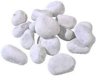 Ciottoli bianco granulometria 25/40 pietre naturali decorazione giardini kg 20