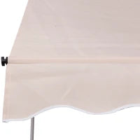 Tenda da Sole 2x1.5 m per Esterno a Rullo con Manovella e Angolazione Regolabile, Beige
