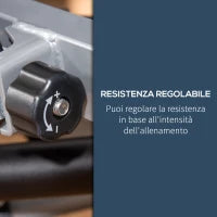 Stepper Fitness con Maniglia e Bande Elastiche, Stepper con Monitor LCD per Allenamento a Casa e Palestra, Argento