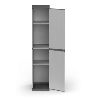 MONGARDI Armadio in Resina Alto 1 Anta con Ripiani Regolabili (Interno/Esterno) 34x40x165 cm