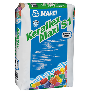 Adesivo piastrelle keraflex maxi s1 colore bianco sacco 23 kg