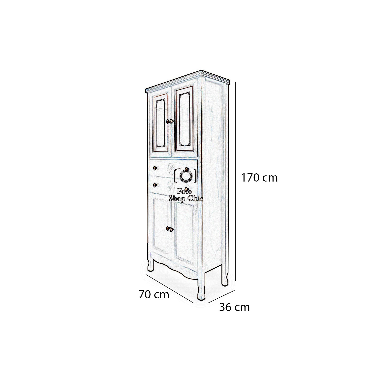 Colonna arte povera in legno noce