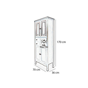 Colonna arte povera in legno noce