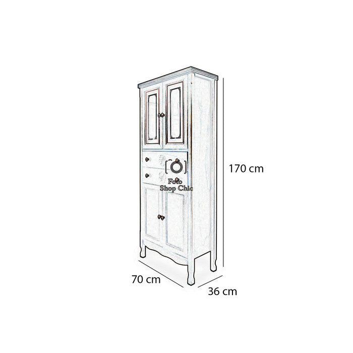Colonna arte povera in legno noce