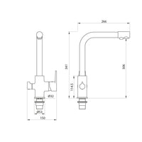 Miscelatore lavello girevole 3 vie cromato serie le mans
