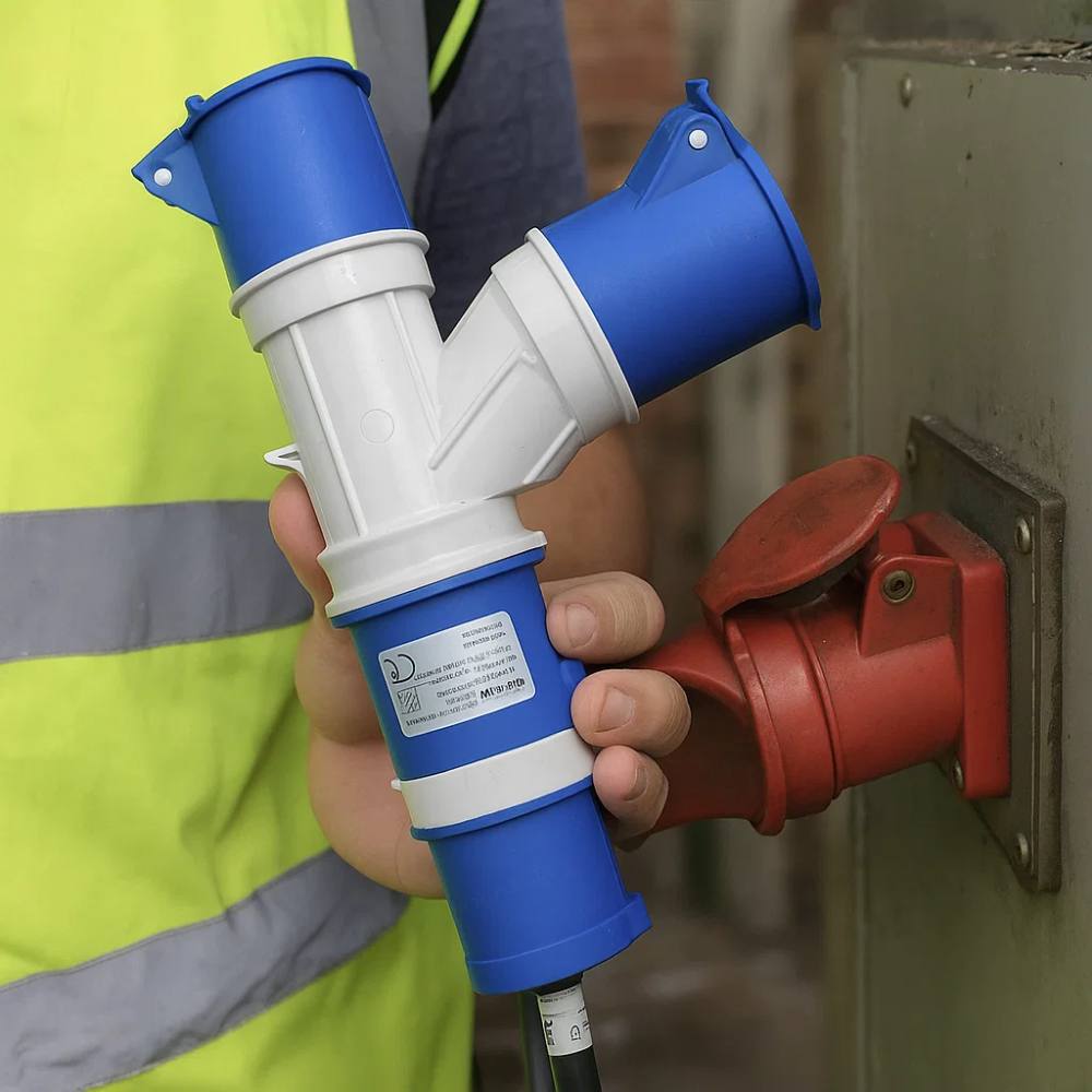 Ecova 20561 moltiplicatore industriale con spina cee 16a e doppia presa 2p+t