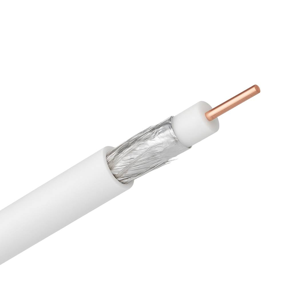 Cavo coassiale tv 75 ohm Ø5 mm in rame puro classe b venduto al metro *** sezione conduttore 5 mmq, confezione 1