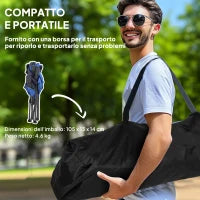 Sedia da Campeggio Pieghevole con Tasca e Portabicchieri con Borsa di Trasporto, Blu