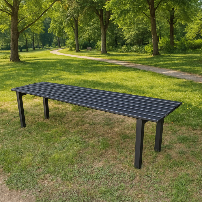 Panca da giardino modello roma in acciaio lunghezza 160 cm