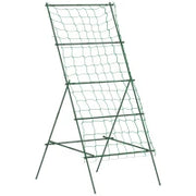 Supporto per Pomodori a forma di A a Livelli Regolabili con Rete, in Acciaio, PE e PP, 101x133x227 cm, Verde