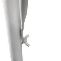 Tavolo da Ringhiera con Ganci ad Altezza Regolabile su 3 Livelli, in Metallo, 60x56.5x45 cm, Bianco