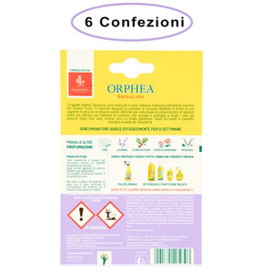 Orphea salvalana foglietti per cassetti e armadi profumo lavanda 6 confezioni da 12 foglietti