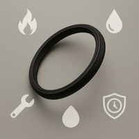 Guarnizione siliconica h.12 mm canna fumaria doppia parete tenuta ermetica *** misura Ø 150/200 mm, confezione 1