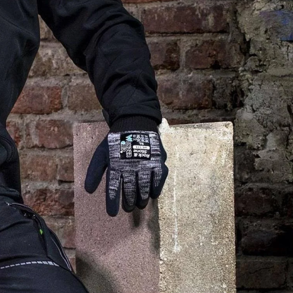 Guanti rock e stone antiscivolo per lavori pesanti *** misura medium - m, confezione 1