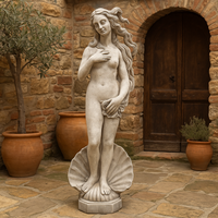 Statua cemento grigio effetto pietra naturale venere botticelli h120 cm giardini