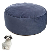Pouf per cani sfoderabile velvet blu diametro 60 x h 20 cm fuss-dog made in italy
